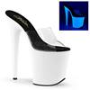 Pleaser - FLAMINGO801UV Mules à talons - Chaussures de pole dance - Blanc/Transparent Product image
